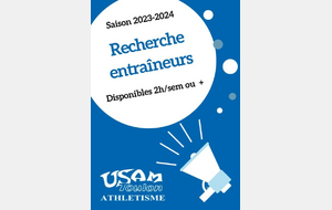 Section athlétisme : Recherche entraîneurs