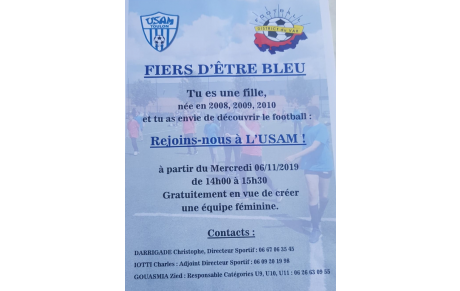 Projet de création d'une équipe féminine à l'USAM Toulon
